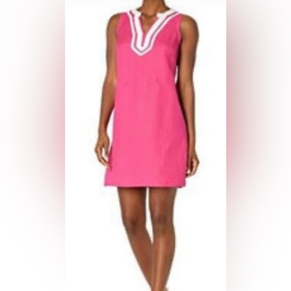 Tropical pink Pappagallo dress Sz 8